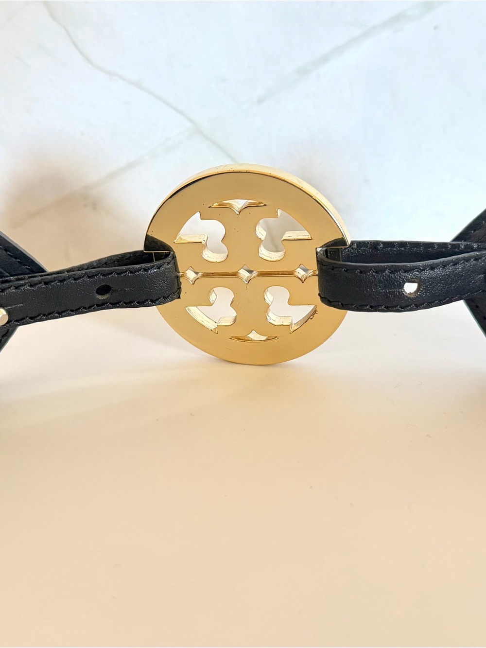 NWOT! Tory Burch Black Elastic Belt, Size S - Picture 4 of 5